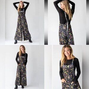 Natural Life Velvet Dakota Tie Overalls Jumpsuit